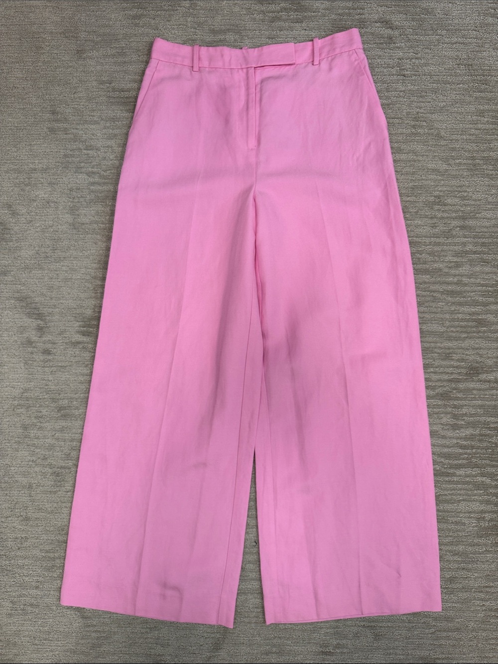 Reiss NWOT Raine Pleated Wide Leg Pants Pink Size 6 - Picture 5 of 12